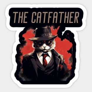 THE CATFATHER, gift present ideas Sticker